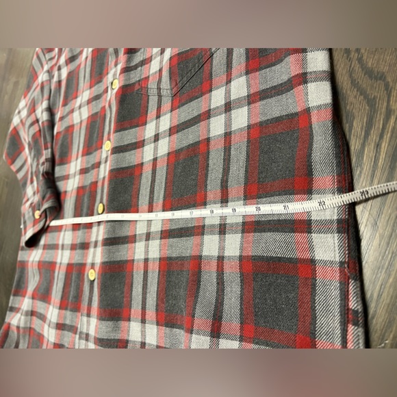 Men’s J. Crew Grey and Red Plaid Button Down Shirt - Picture 7 of 12